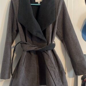 Target Women's Charcoal Belted Pea Coat